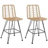 Image de VidaXL Lot de 2 tabourets de bar 45 x 56 x 103,5 cm rotin PE et acier