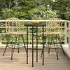 Image de vidaXL Tabourets de bar lot de 2 45x56x103,5cm Résine tressée et acier