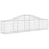 Image de vidaXL Paniers à gabions arqués 14 pcs 200x30x40/60 cm Fer galvanisé