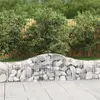 Image de vidaXL Paniers à gabions arqués 15 pcs 200x30x40/60 cm Fer galvanisé
