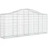 Image de vidaXL Paniers à gabions arqués 9 pcs 200x30x80/100 cm Fer galvanisé