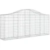 Image de vidaXL Paniers à gabions arqués 10 pcs 200x30x80/100 cm Fer galvanisé