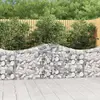 Image de vidaXL Paniers à gabions arqués 14 pcs 200x30x80/100 cm Fer galvanisé