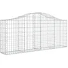 Image de vidaXL Paniers à gabions arqués 50 pcs 200x30x80/100 cm Fer galvanisé