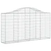 Image de vidaXL Paniers à gabions arqués 30 pcs 200x30x100/120 cm Fer galvanisé