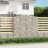 Image de vidaXL Paniers à gabions arqués 3 pcs 200x30x200/220 cm fer galvanisé