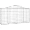 Image de vidaXL Paniers à gabions arqués 18 pcs 200x50x100/120 cm fer galvanisé
