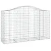 Image de vidaXL Paniers à gabions arqués 7 pcs 200x50x120/140 cm Fer galvanisé