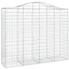 Image de vidaXL Paniers à gabions arqués 6 pcs 200x50x160/180 cm Fer galvanisé