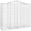 Image de vidaXL Paniers à gabions arqués 18 pcs 200x50x160/180 cm Fer galvanisé