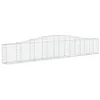 Image de vidaXL 8x Paniers à Gabions Arqués Cages à Gabions Arquées Murs de Gabion Barrières de Jardin Terrasse Extérieur 400x30x60/80 cm Fer Galvanisé