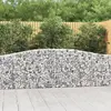 Image de vidaXL Paniers à gabions arqués 2 pcs 400x30x80/100 cm Fer galvanisé