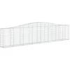 Image de vidaXL Paniers à gabions arqués 3 pcs 400x30x80/100 cm Fer galvanisé