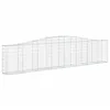 Image de vidaXL Paniers à gabions arqués 15 pcs 400x30x80/100 cm Fer galvanisé