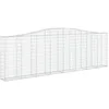 Image de vidaXL Paniers à gabions arqués 5 pcs 400x30x120/140 cm Fer galvanisé