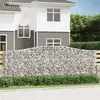 Image de vidaXL Paniers à gabions arqués 4 pcs 400x30x140/160 cm Fer galvanisé