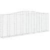 Image de vidaXL Paniers à gabions arqués 9 pcs 400x30x140/160 cm Fer galvanisé