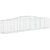Image de vidaXL Paniers à gabions arqués 9 pcs 400x50x80/100 cm Fer galvanisé