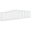 Image de vidaXL Paniers à gabions arqués 10 pcs 400x50x80/100 cm Fer galvanisé