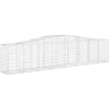 Image de vidaXL Paniers à gabions arqués 25 pcs 400x50x80/100 cm Fer galvanisé