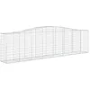 Image de vidaXL Paniers à gabions arqués 3 pcs 400x50x100/120 cm Fer galvanisé