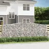 Image de vidaXL Paniers à gabions arqués 9 pcs 400x50x140/160 cm Fer galvanisé