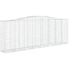 Image de vidaXL Paniers à gabions arqués 10 pcs 400x50x140/160 cm Fer galvanisé
