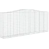 Image de vidaXL Paniers à gabions arqués 7 pcs 400x50x160/180 cm fer galvanisé