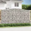 Image de vidaXL Paniers à gabions arqués 2 pcs 400x50x220/240 cm Fer galvanisé