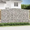 Image de vidaXL Paniers à gabions arqués 4 pcs 400x50x220/240 cm Fer galvanisé