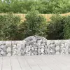Image de vidaXL Paniers à gabions arqués 4 pcs 200x30x60/80 cm Fer galvanisé