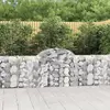 Image de vidaXL Paniers à gabions arqués 2 pcs 200x30x80/100 cm Fer galvanisé