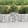 Image de vidaXL Paniers à gabions arqués 4 pcs 200x30x80/100 cm Fer galvanisé