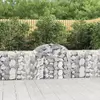 Image de vidaXL Paniers à gabions arqués 12 pcs 200x30x80/100 cm Fer galvanisé
