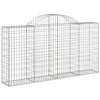 Image de vidaXL Paniers à gabions arqués 8 pcs 200x30x100/120 cm Fer galvanisé