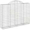 Image de vidaXL Paniers à gabions arqués 18 pcs 200x30x140/160 cm Fer galvanisé