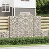 Image de vidaXL Paniers à gabions arqués 2 pcs 200x30x160/180 cm Fer galvanisé