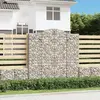 Image de vidaXL Paniers à gabions arqués 3 pcs 200x30x200/220 cm fer galvanisé