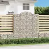 Image de vidaXL Paniers à gabions arqués 3 pcs 200x30x220/240 cm fer galvanisé