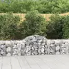 Image de vidaXL Paniers à gabions arqués 3 pcs 200x50x60/80 cm Fer galvanisé
