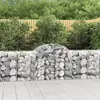 Image de vidaXL Paniers à gabions arqués 4 pcs 200x50x80/100 cm Fer galvanisé