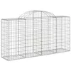 Image de vidaXL Paniers à gabions arqués 15 pcs 200x50x100/120 cm fer galvanisé