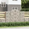 Image de vidaXL Paniers à gabions arqués 12 pcs 200x50x140/160 cm Fer galvanisé