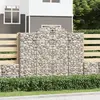 Image de vidaXL Paniers à gabions arqués 2 pcs 200x50x160/180 cm Fer galvanisé