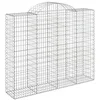 Image de vidaXL Paniers à gabions arqués 7 pcs 200x50x160/180 cm Fer galvanisé
