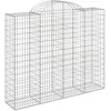 Image de vidaXL Paniers à gabions arqués 8 pcs 200x50x160/180 cm Fer galvanisé