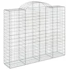 Image de vidaXL Paniers à gabions arqués 12 pcs 200x50x160/180 cm Fer galvanisé