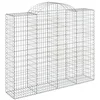 Image de vidaXL Paniers à gabions arqués 14 pcs 200x50x160/180 cm Fer galvanisé