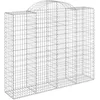 Image de vidaXL Paniers à gabions arqués 15 pcs 200x50x160/180 cm Fer galvanisé