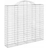 Image de vidaXL Paniers à gabions arqués 9 pcs 200x50x180/200 cm Fer galvanisé